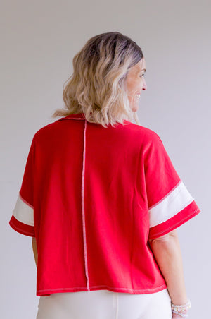 Heartline Exposed Seam Top