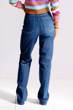 Judy Blue High Waist Classic Straight Leg Non Distressed Jeans midnight magic