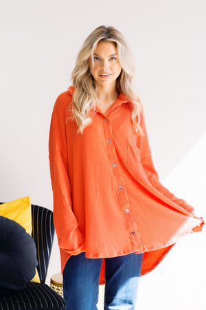 Harvest Hex Ribbed Oversized Cardigan