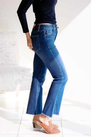 Judy Blue High Waist Dark Wash Kick Flare Jeans