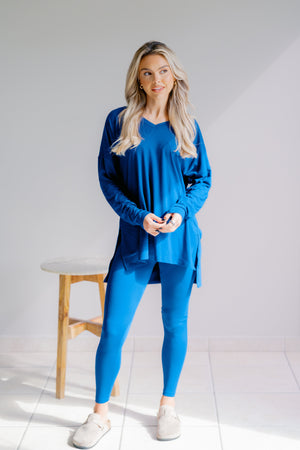 Evening Horizon Buttery Soft Set in Royal Blue by Zenana