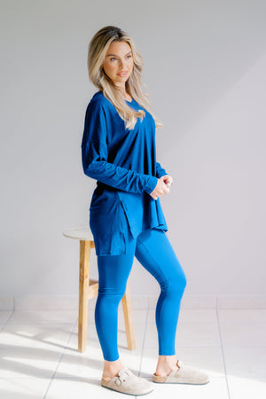 Evening Horizon Buttery Soft Set in Royal Blue by Zenana