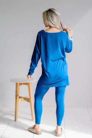 Evening Horizon Buttery Soft Set in Royal Blue by Zenana