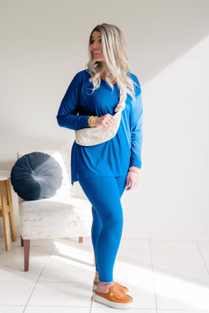 Evening Horizon Buttery Soft Set in Royal Blue by Zenana
