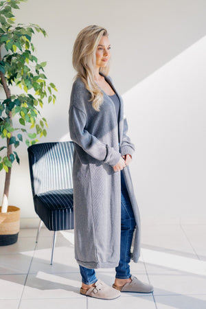 Ashen Embrace Duster Cardigan by Dear Scarlett