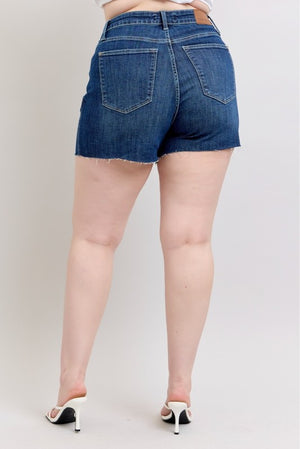 Judy Blue High Waist Criss-Cross Waistband Denim Shorts