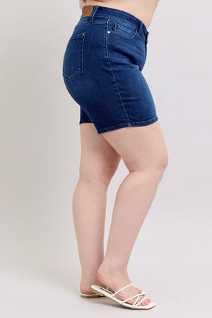 Judy Blue High Waist V-Front Bermuda Denim Shorts