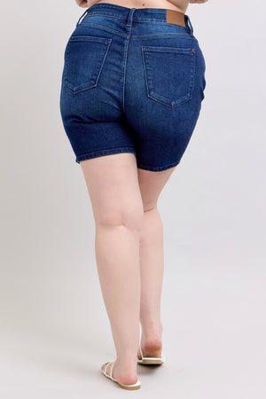 Judy Blue High Waist V-Front Bermuda Denim Shorts