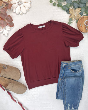 PREBOOK Katie Cozy Top - Cranberry