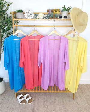 Ellie Cover-Up Kimono - Sunkissed Coral by Michelle Mae