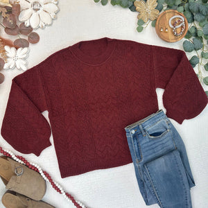 PREBOOK Dakota Sweater - Burgundy