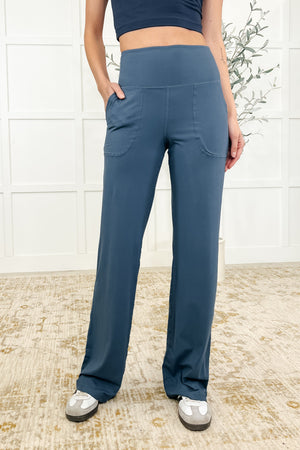 Leg Day Legends Straight Leg Bottoms in Code Blue by Rae Mode