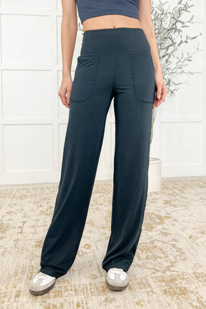 Leg Day Legends Straight Leg Bottoms in Nocturnal Navy by Rae Mode