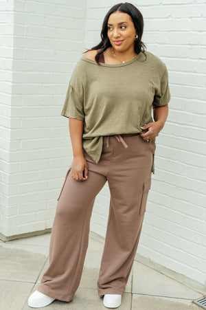 Let Me Live Relaxed Tee in Army by Rae Mode