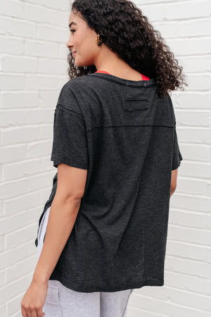 Let Me Live Relaxed Tee in Black by Rae Mode