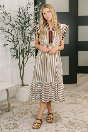 Let Me Love You Cap Sleeve Tiered Dress