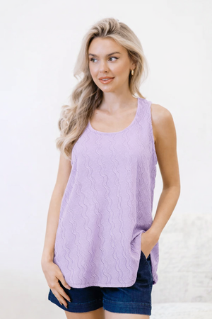 Lilac Reverie Sleeveless Top by Dear Scarlett