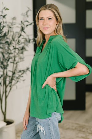Lizzy Breeze Top in Kelly Green by Dear Scarlett