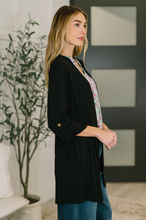 Lizzy Cardigan in Black by Dear Scarlett