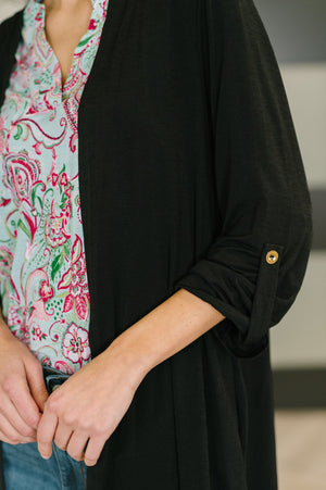 Lizzy Cardigan in Black by Dear Scarlett