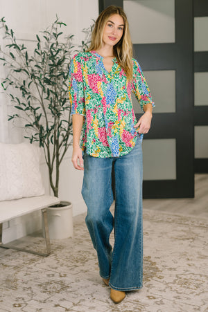 Lizzy Smock Top in Light Multi Painted by Dear Scarlett