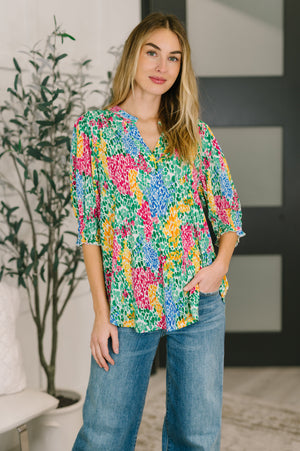 Lizzy Smock Top in Light Multi Painted by Dear Scarlett