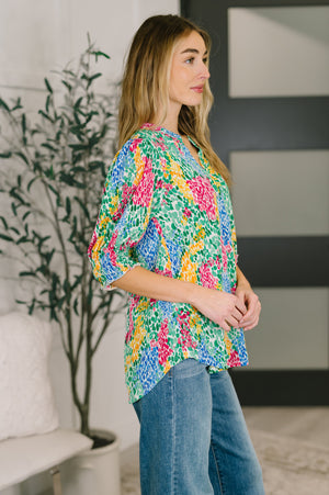 Lizzy Smock Top in Light Multi Painted by Dear Scarlett