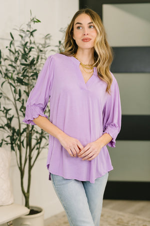 Lizzy Smock Top in Orchid Bloom by Dear Scarlett