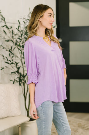 Lizzy Smock Top in Orchid Bloom by Dear Scarlett