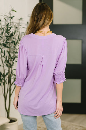 Lizzy Smock Top in Orchid Bloom by Dear Scarlett