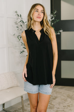 Lizzy Tank Top in Black by Dear Scarlett