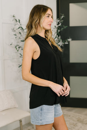 Lizzy Tank Top in Black by Dear Scarlett