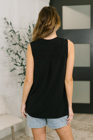 Lizzy Tank Top in Black by Dear Scarlett