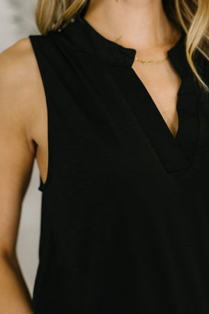 Lizzy Tank Top in Black by Dear Scarlett