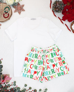 PREBOOK Jamie Lounge Shorts - Merry Christmas