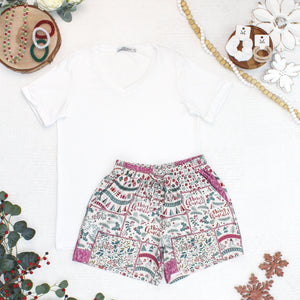 PREBOOK Jamie Lounge Shorts - Holiday Patchwork
