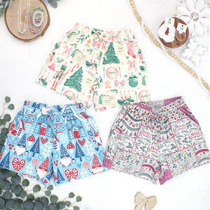 PREBOOK Jamie Lounge Shorts - Pink Pine Noel
