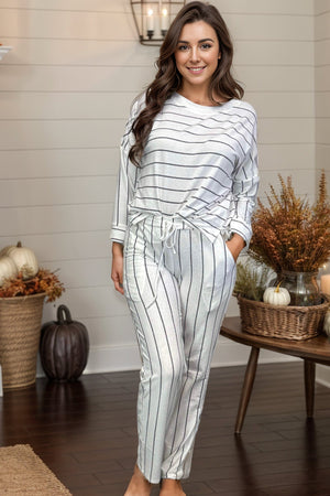 Loungin' in Stripes - Ivory