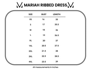 Mariah Ribbed Dress - Black Stripes by Michelle Mae