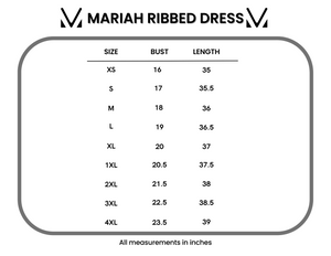 Mariah Ribbed Dress - Mocha Stripes by Michelle Mae