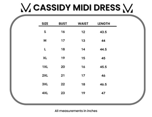 Cassidy Midi Dress - Navy Mix by Michelle Mae