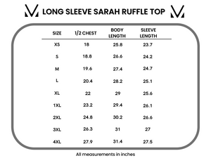 Long Sleeve Sarah Ruffle - Light Grey by Michelle Mae