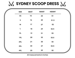 Sydney Scoop Dress - Aqua Floral by Michelle Mae