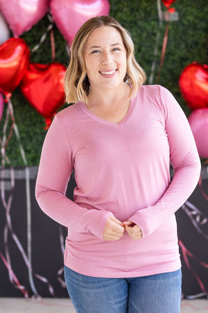 Larissa Long Sleeve Top - Rose by Michelle Mae