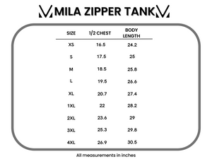 Mila Zipper Tank - Teal Tie Dye by Michelle Mae