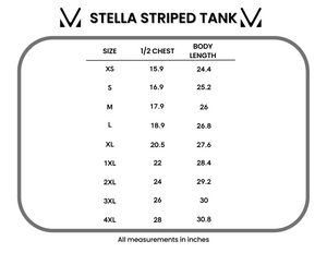 Stella Striped Tank - Black by Michelle Mae
