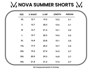 Nova Summer Shorts - Tropical Leaf by Michelle Mae