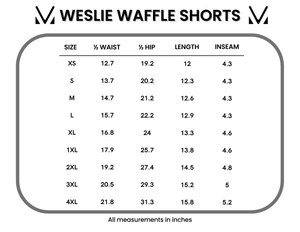 Weslie Waffle Shorts - Turquoise by Michelle Mae