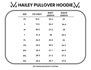 Hailey Pullover Hoodie - Teal Ribbons and Stripes by Michelle Mae