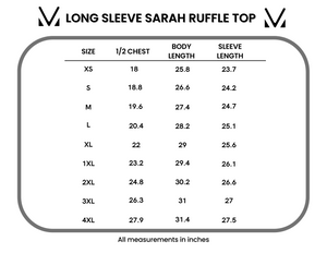 PREBOOK Long Sleeve Sarah Ruffle Top - Winter Blue
